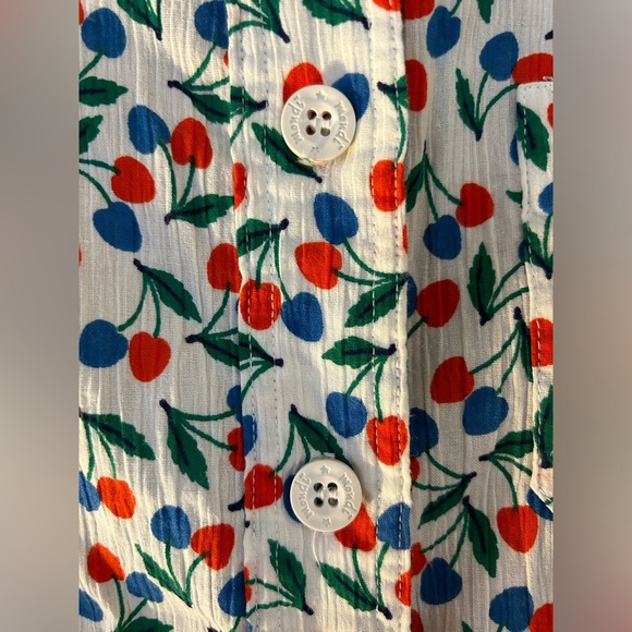 Vintage Mondi Cherry Long Sleeve Blouse and Pleated Skirt - Picture 8 of 16